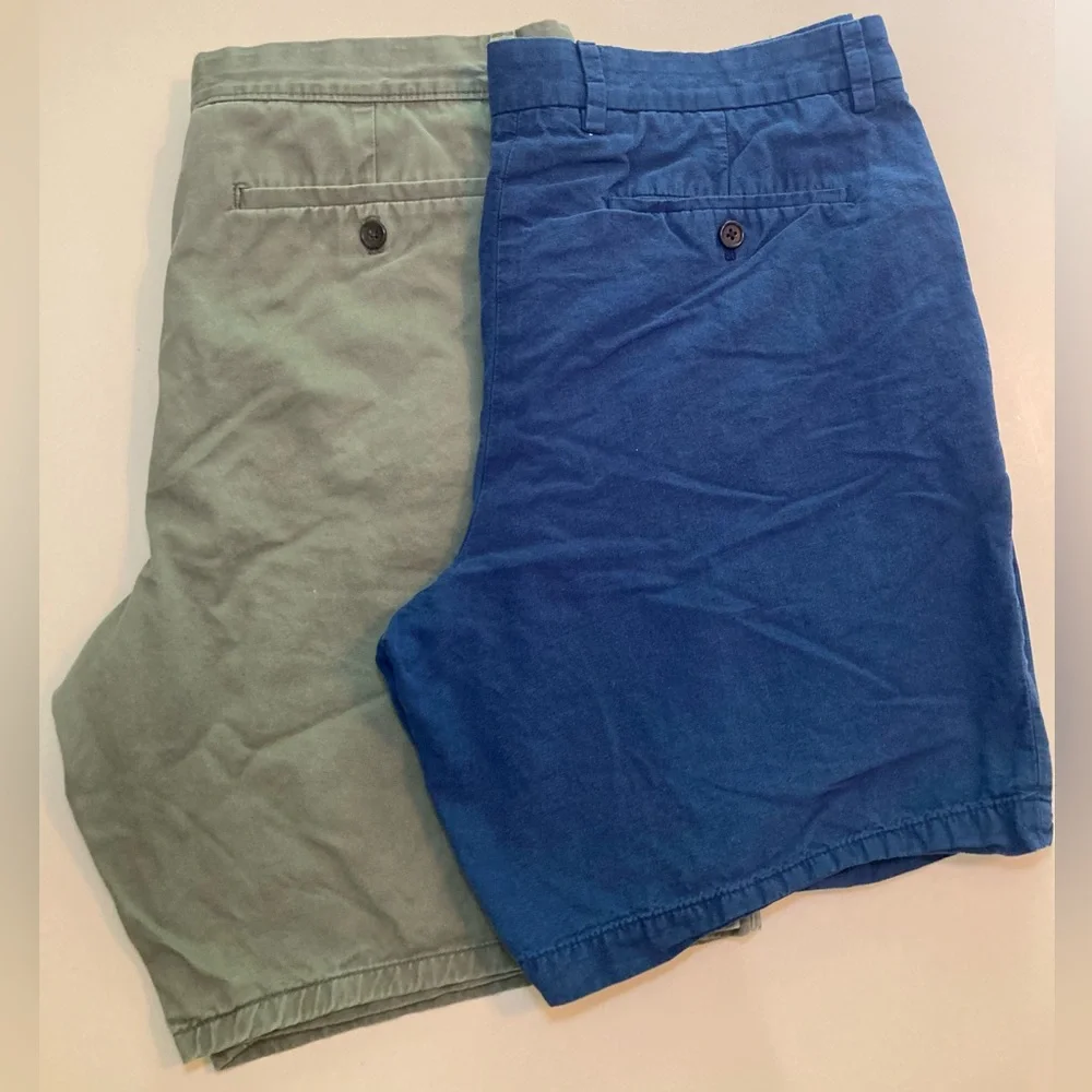 Banana Republic Aiden Shorts (2 pairs) Blue & Olive